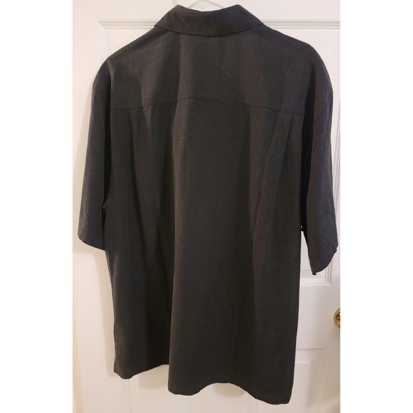 NWT Jamaica Jaxx Men's L/G Black Floral Hawaiian 100% Silk Button-Up Shirt - Picture 13 of 13